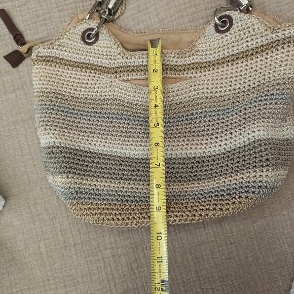 The Sak Indio Crochet Shoulder Handbag in Neutral/Beige and Sand - Picture 5 of 5